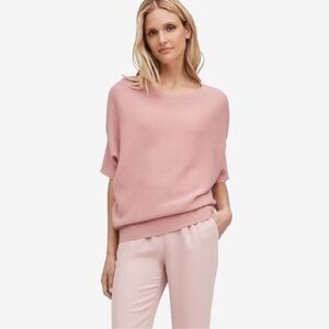 R Label reset essential pullover seater Pink Short Sleeve Knit Top pink wool XS